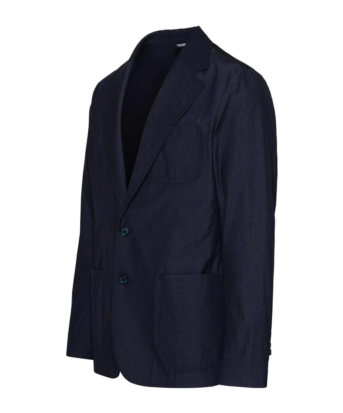 Dolce & Gabbana Patch-pockets Single-breasted Blazer In Black