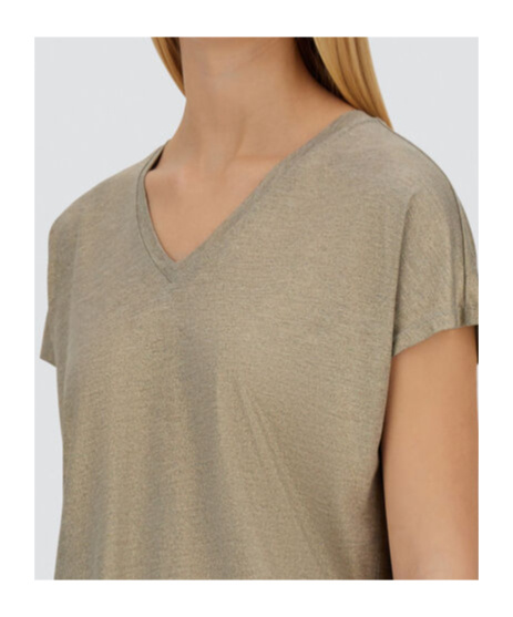 Herno Resort T-shirt In Shimmer Foil Jersey In Brown