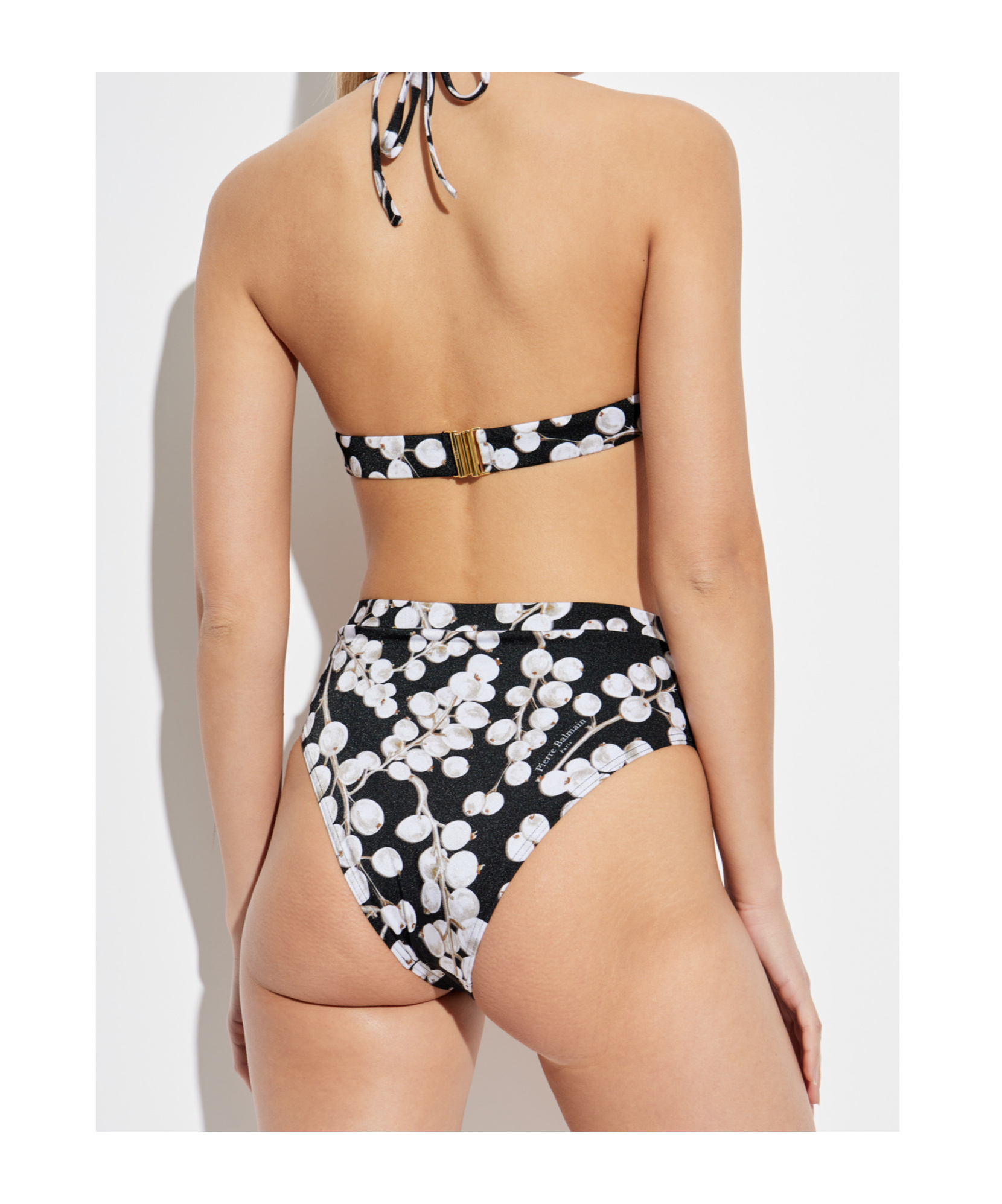 Balmain Printed Bikini In Black
