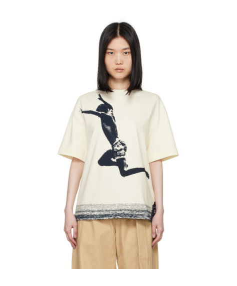 Jil Sander Printed T-shirt In White