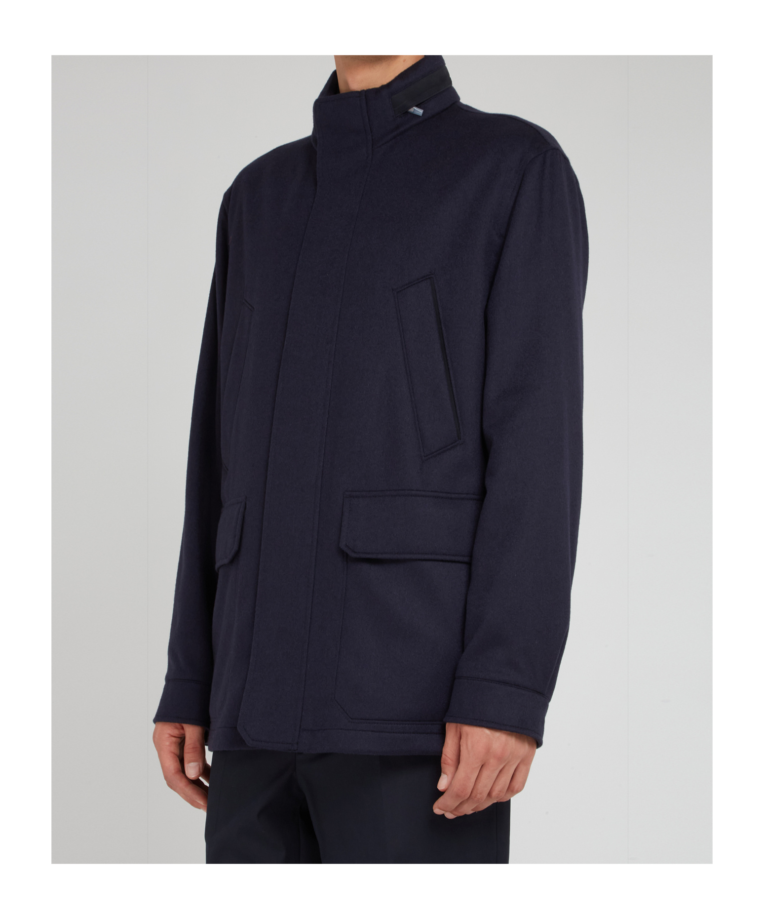 ZEGNA ZEGNA FUNNEL NECK ELEMENTS JACKET
