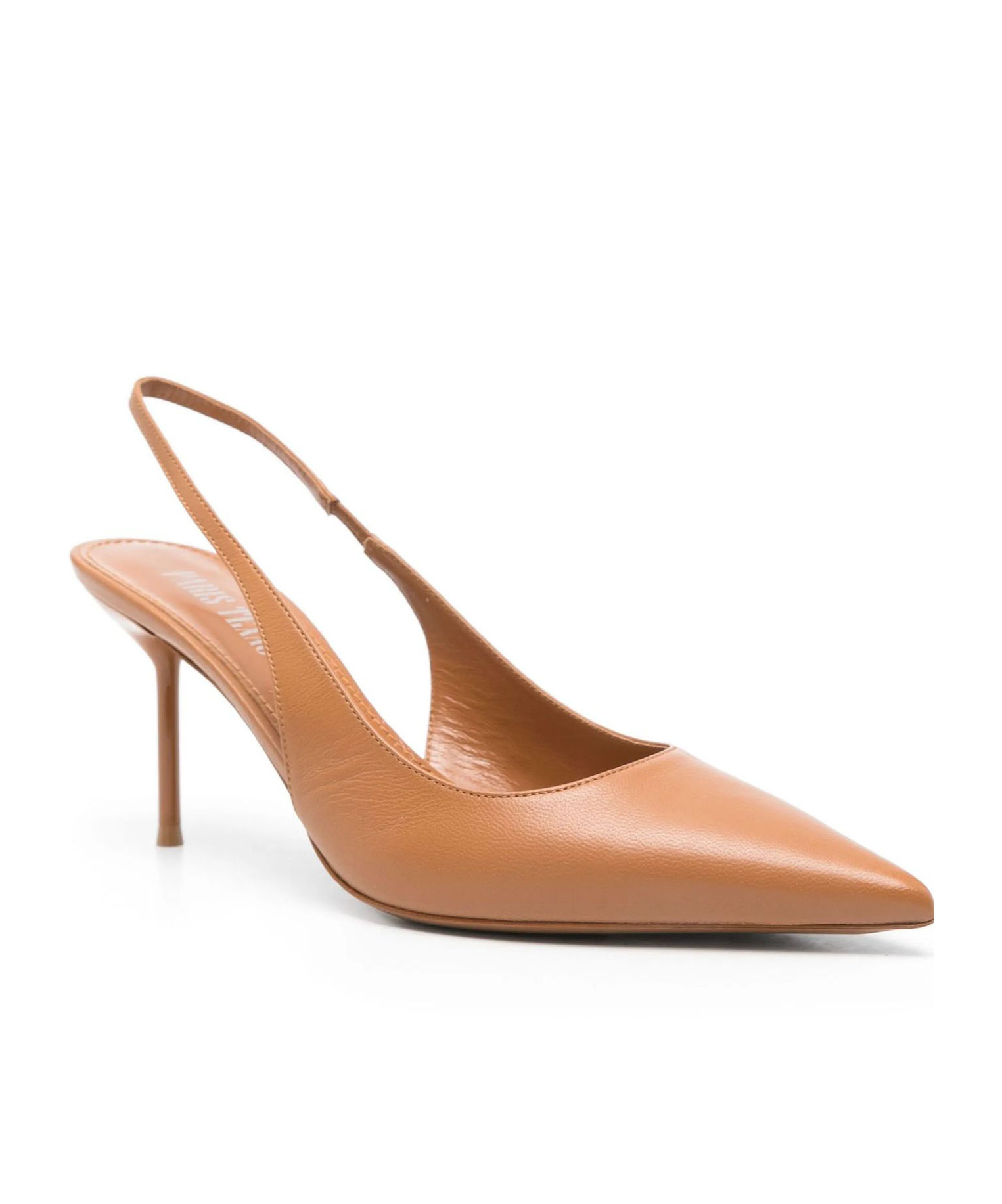 Paris Texas Lidia Slingback Heels In Tan In Blue