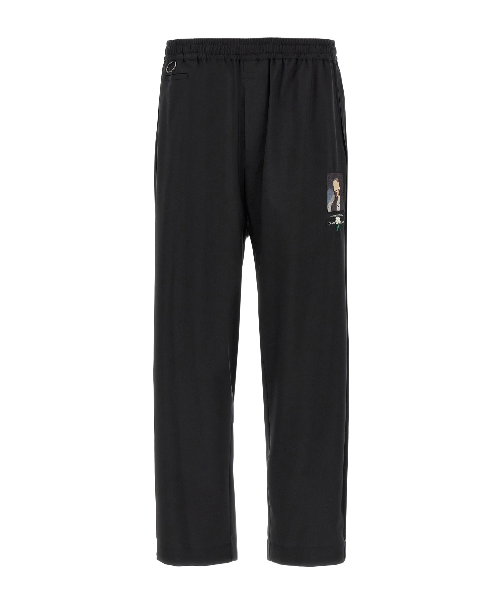 Undercover Trousers Graphic Print Elastic Waistband In Black