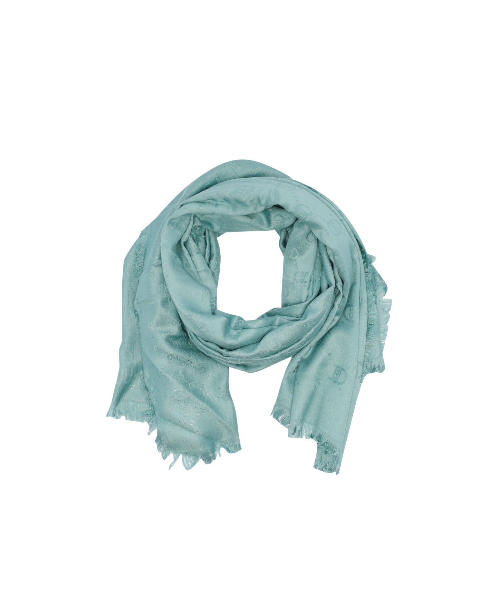 Liu •jo Monogram Pattern Scarf In Blue