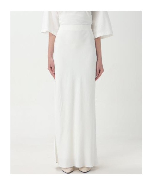 Brunello Cucinelli Side-slit Skirt In White