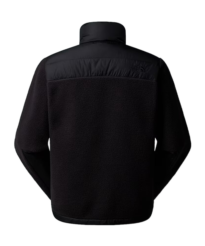 The North Face Mens Black Rmst Denali Tek High-neck Fleece-down Jacket Xl In Black