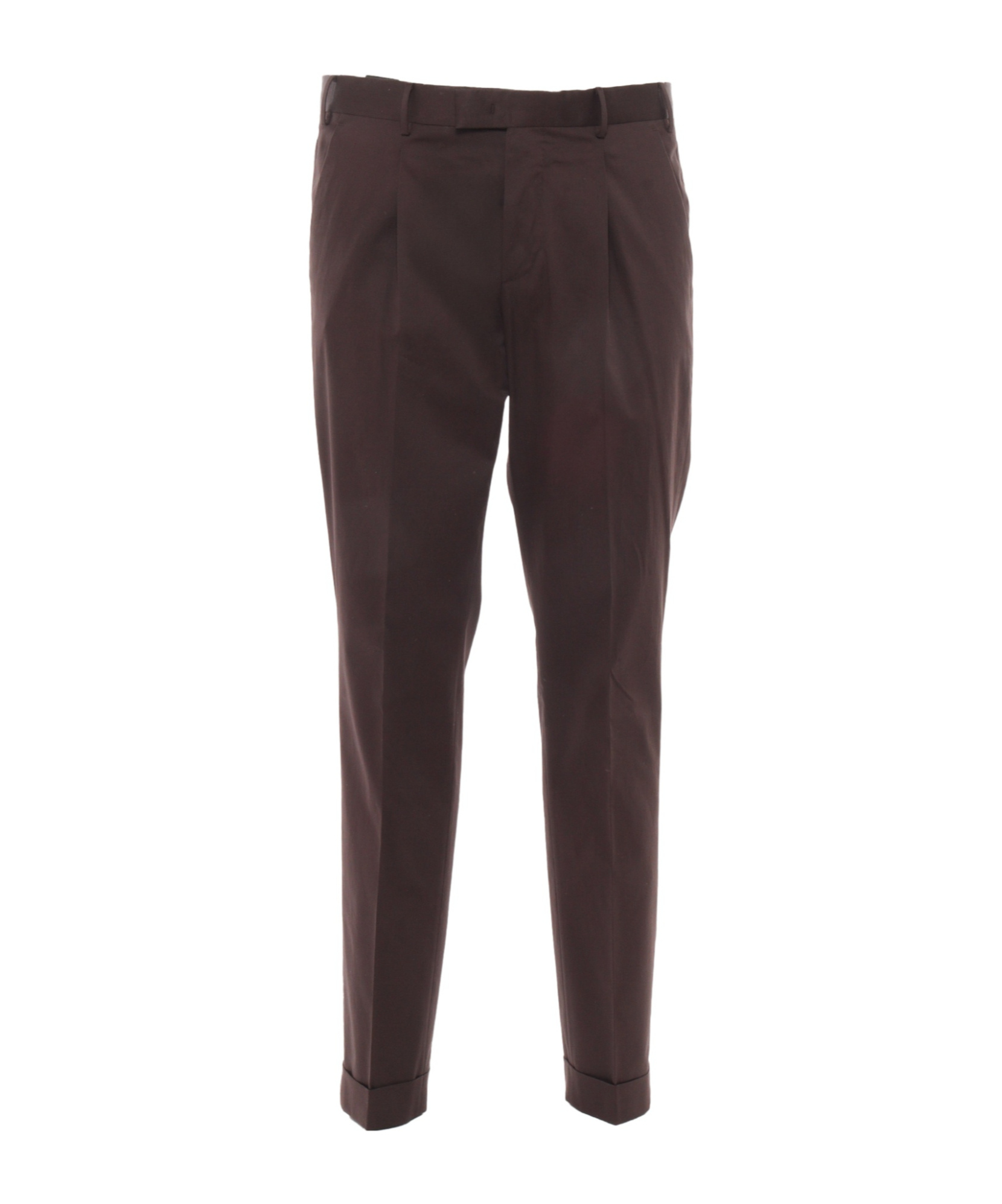 Pt01 Belt Loop Casual Pants In Brown