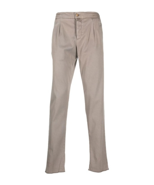 Kiton Trousers Featuring Front Pleats And Belt Loops