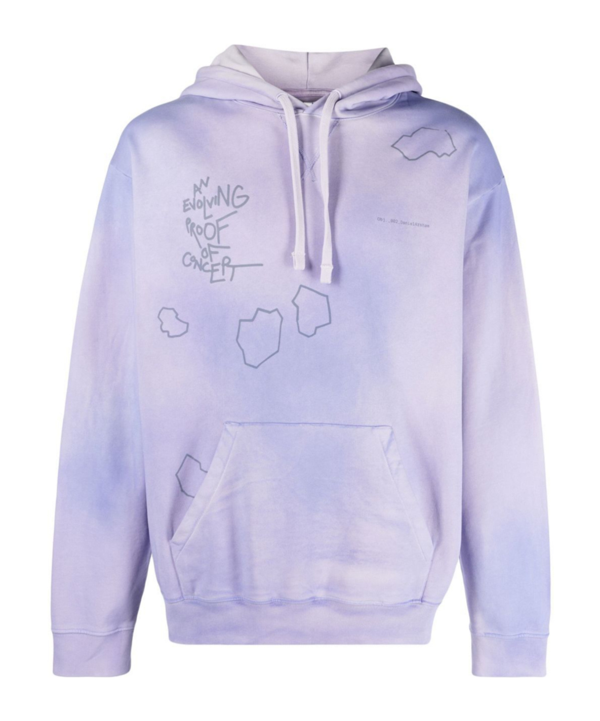 Objects Iv Life Printed Faded Effect Hoodie In Purple