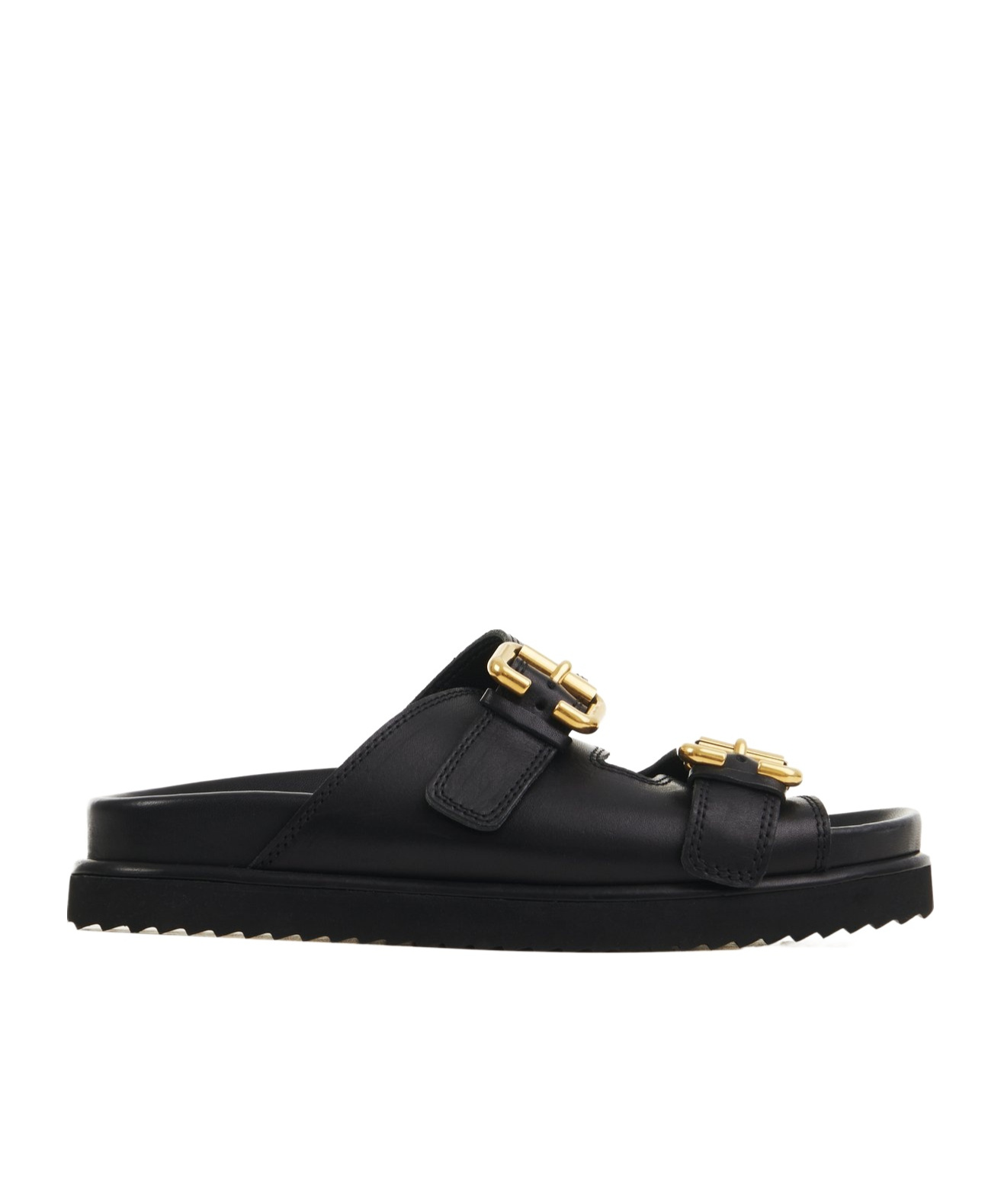 Chloé Womens Chloe Nil Double-strap Cowhide Mules In Black