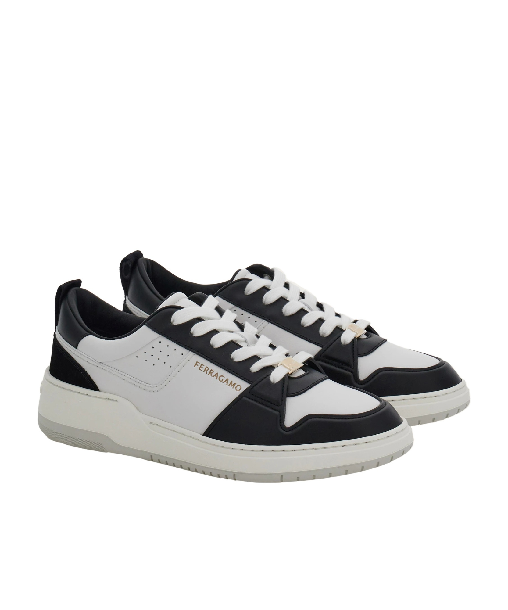 Ferragamo Dennis Low-top Sneakers In White