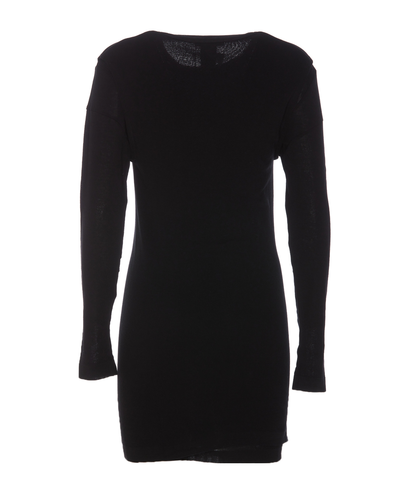 Lemaire Double Layered Knitted Mini Dress In Black