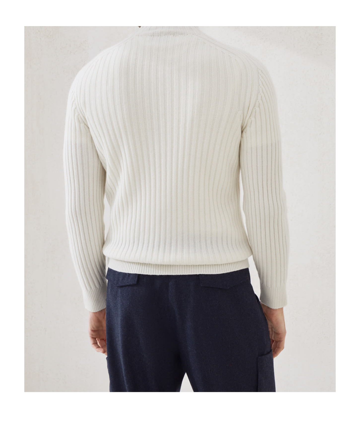 Brunello Cucinelli Wide-ribbed Sweater In White