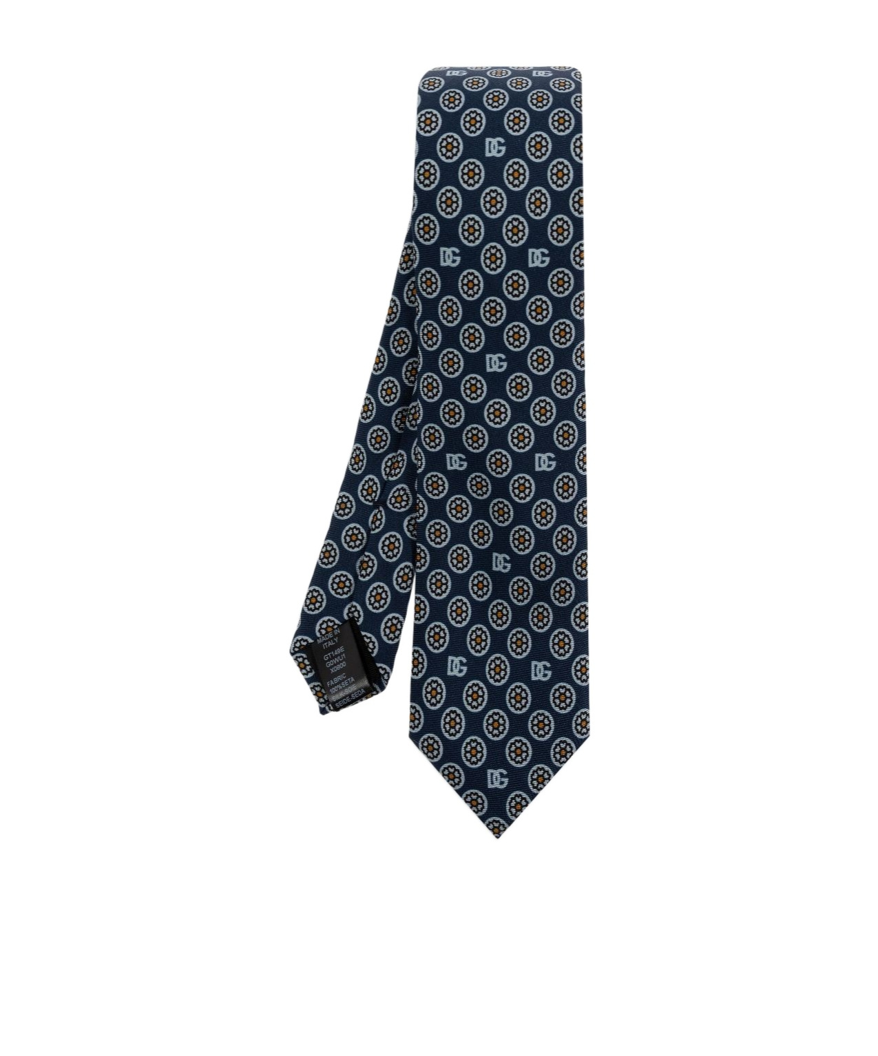 Dolce & Gabbana Silk Patterned Tie In Black