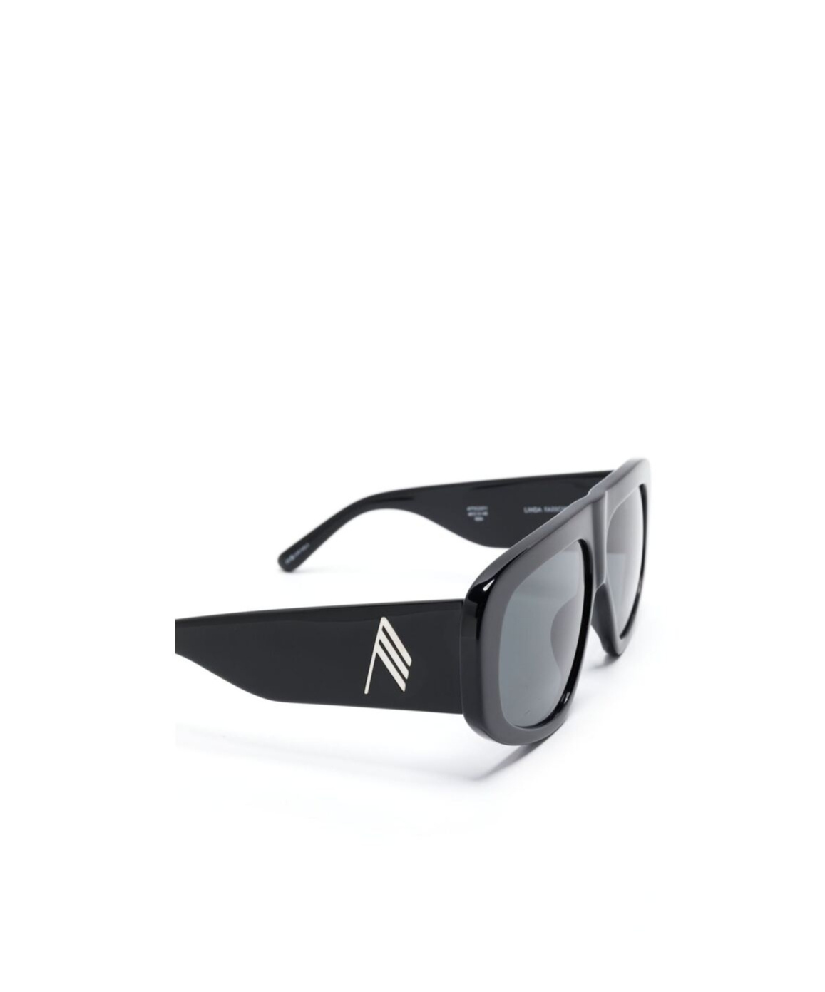Attico Oversize Rectangular Sunglasses Thick Arms In Gray