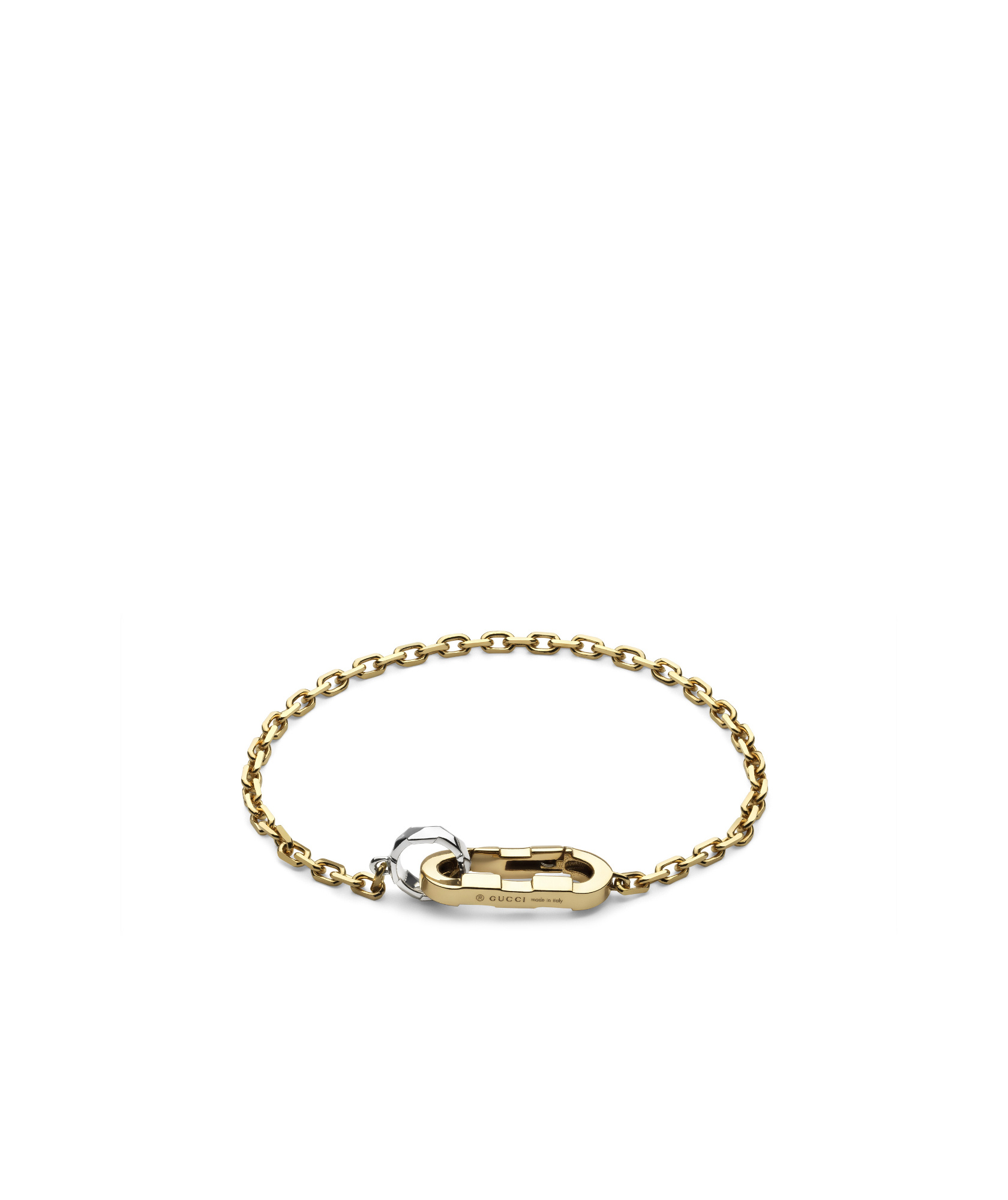 Gucci Link To Love Brand-engraved 18ct Yellow-gold Chain Bracelet In Multicolor