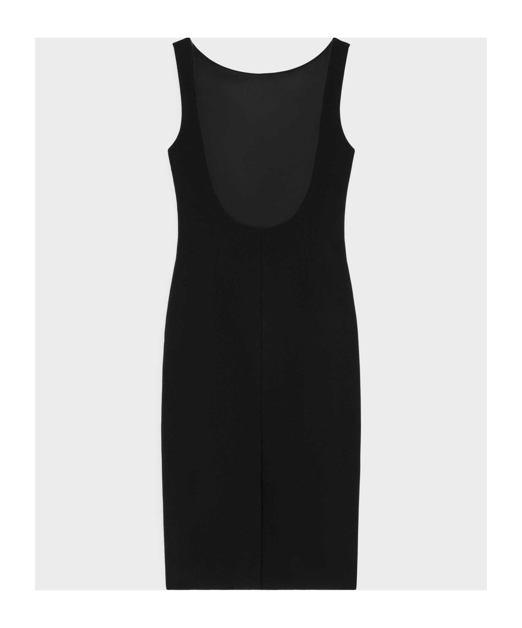 Celine Double Layer Wool Pencil Skirt In Black