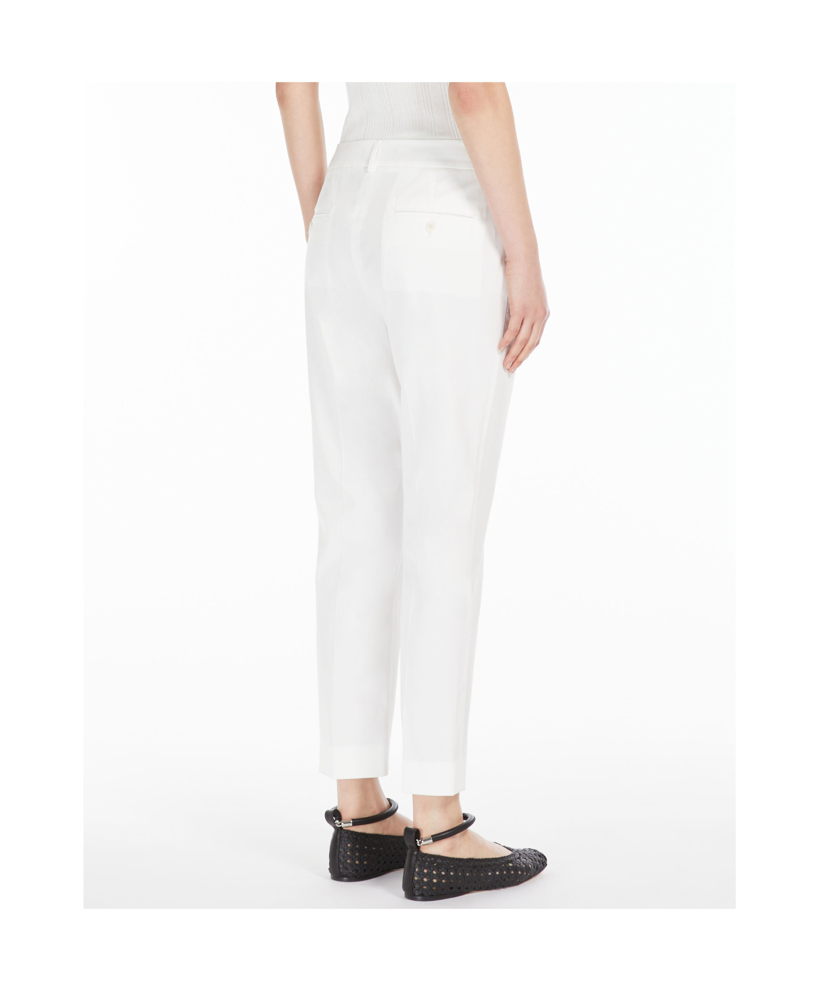 Weekend Max Mara Belt-loop Casual Pants In White