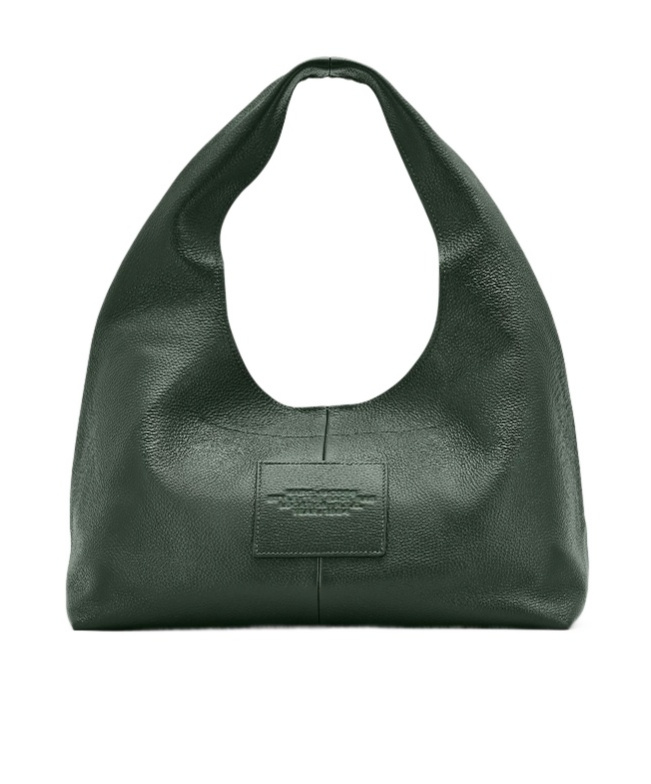 Marc Jacobs The Sack Bag Woman Dark Green In Leather In Black