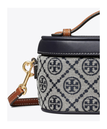 Tory Burch T Monogram Makeup Bag In Black