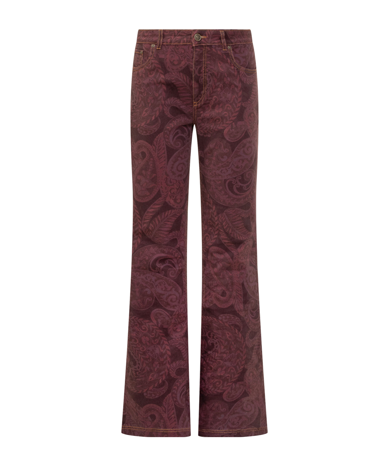 Etro Belt Loop Jeans In Red