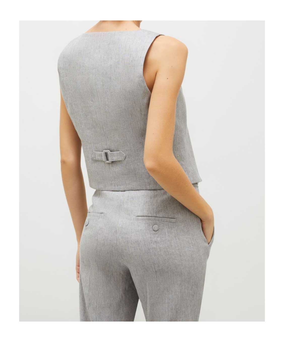 Marella Viscose-blend Gilet In Gray