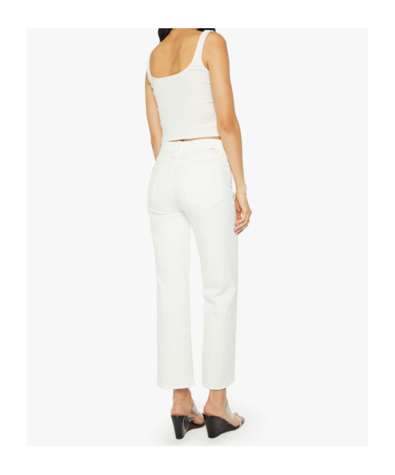 Mother Fairest Of Them All Straight-leg High-waist Jeans In White