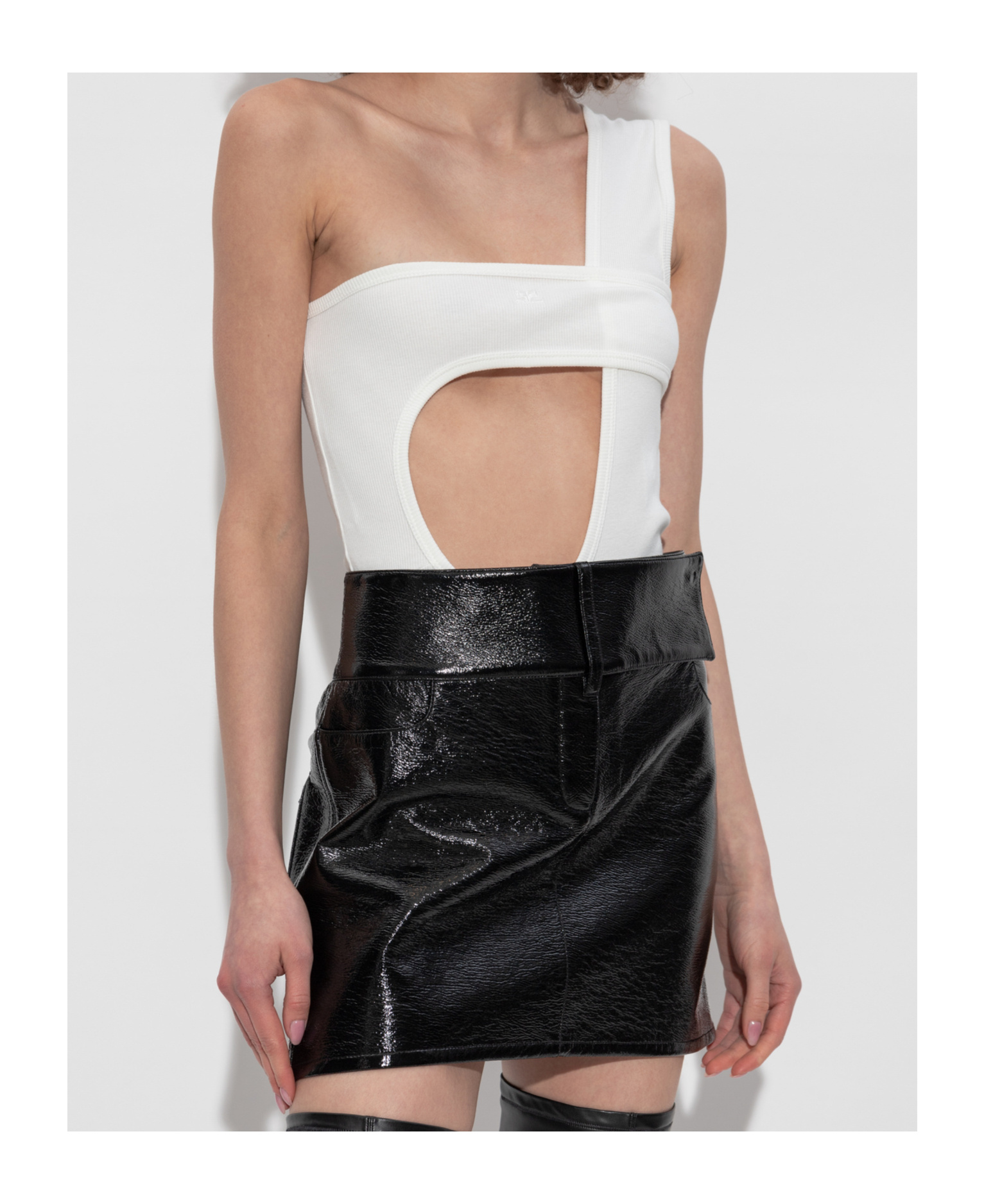 Courrèges One-shoulder Jumpsuit In White