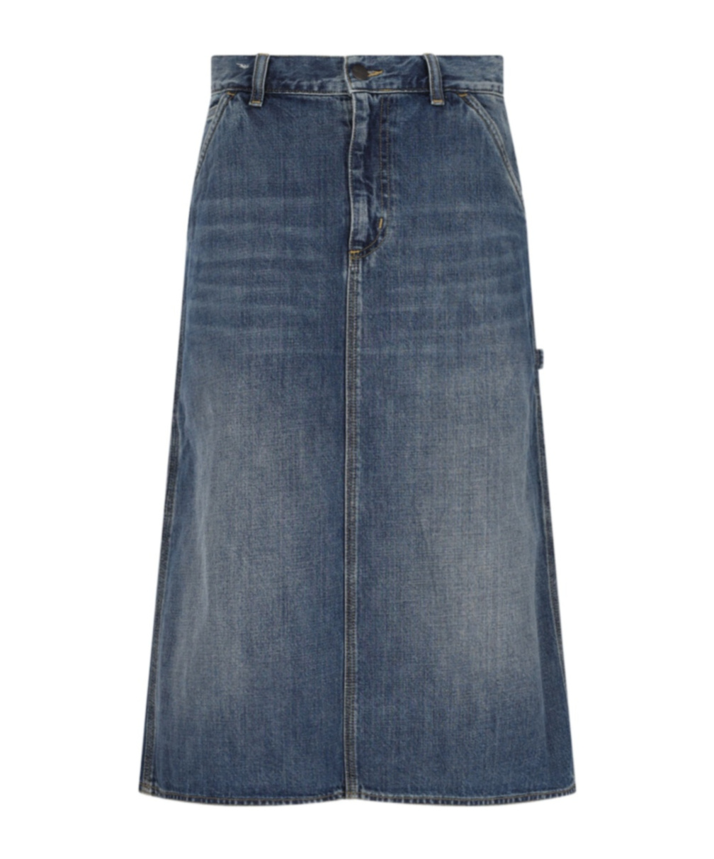 Carhartt Non-elastic Denim Mid-length Dress In Blue