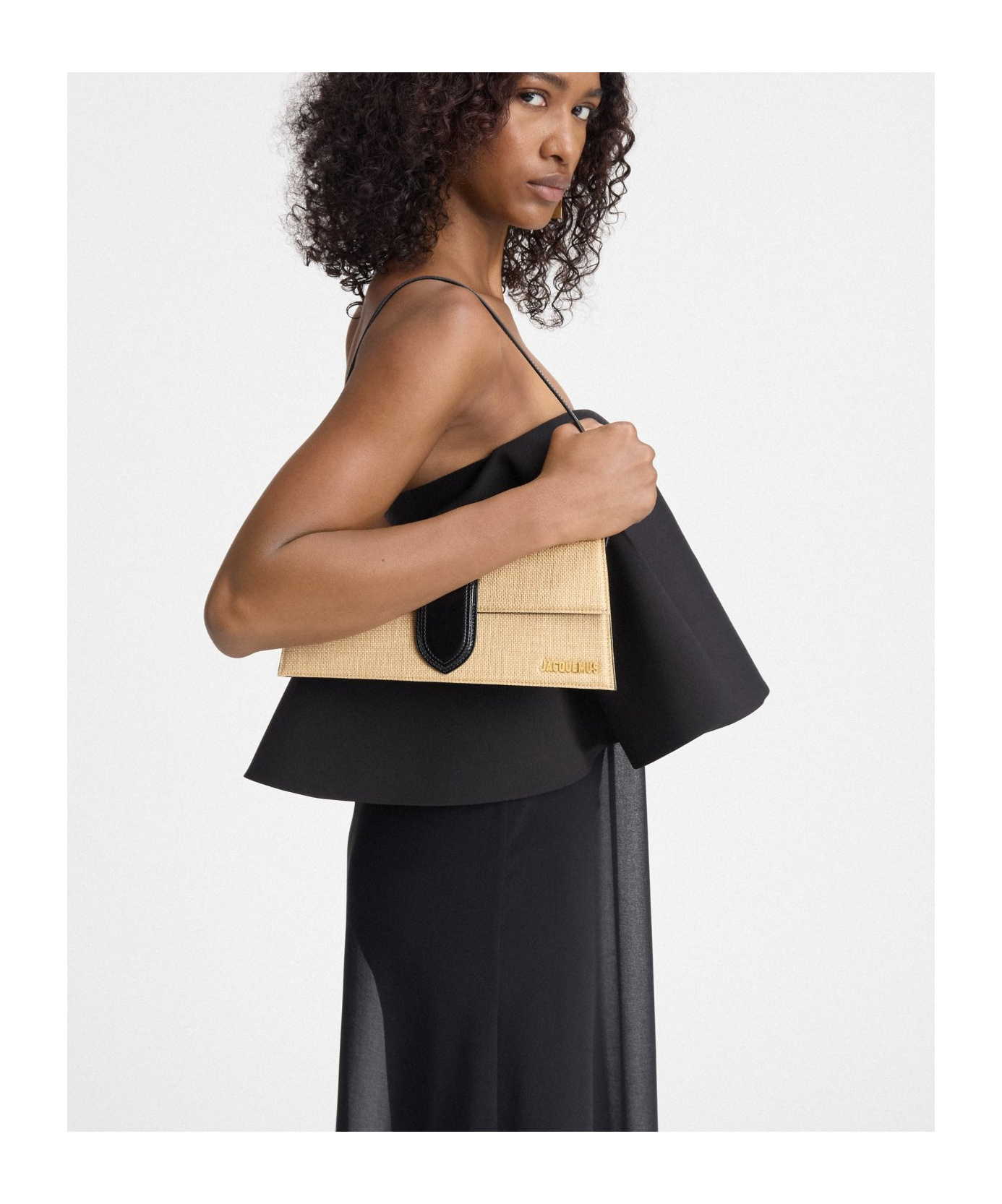 Jacquemus Chic Mini Long Shopping Bag In Nude