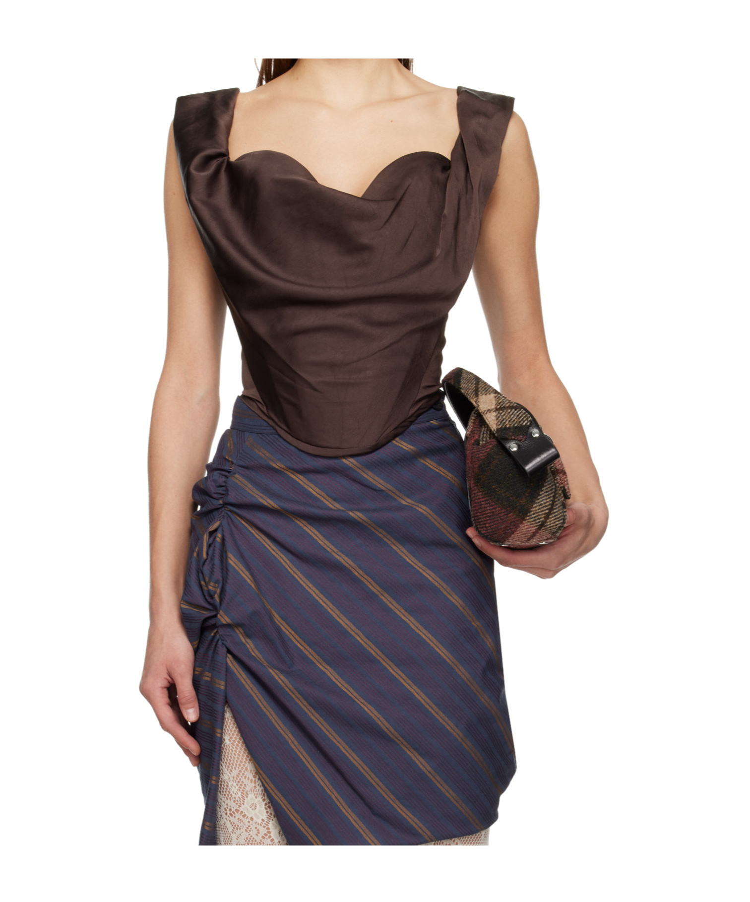 Vivienne Westwood Sunday Corset Top In Brown