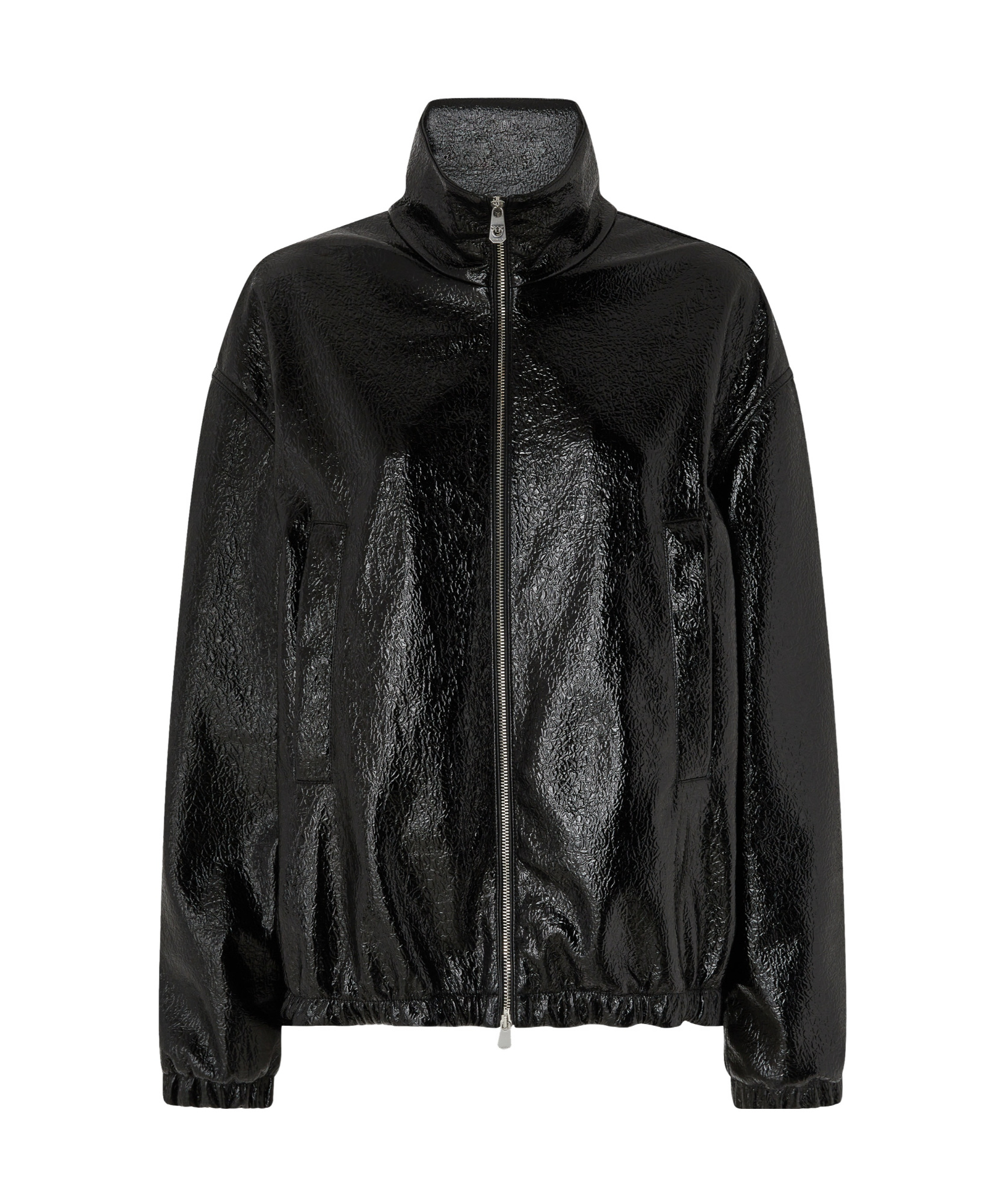 Pinko Zip-up Bomber Jacket In Black