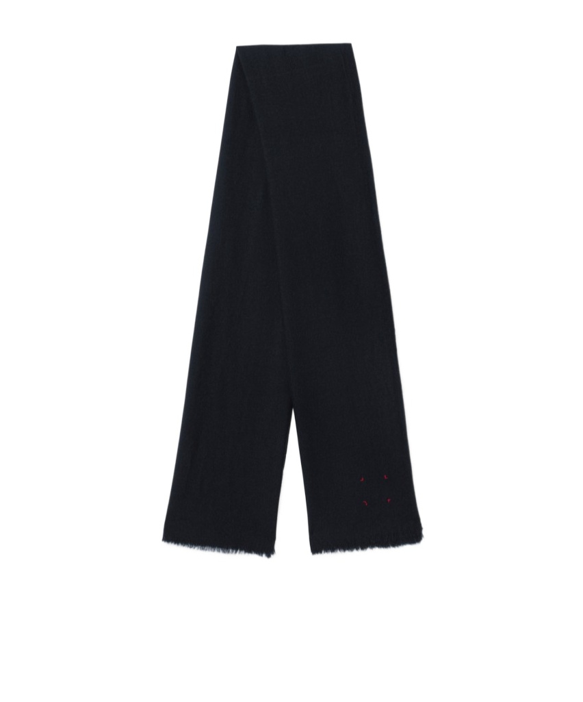Destin Surl Fringed Scarf In Black