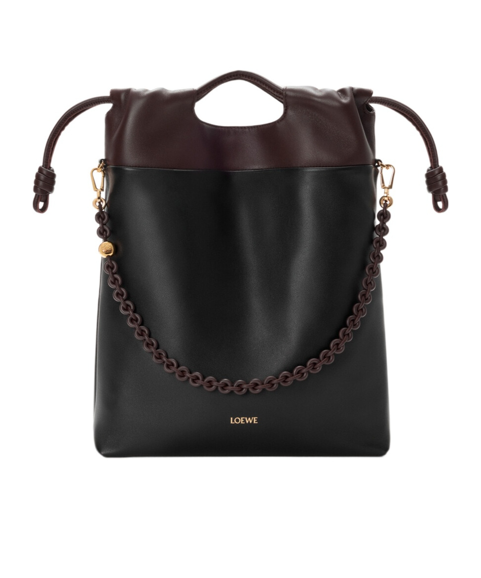 Loewe Flamenco Purse Tote In Mellow Nappa Lambskin In Black