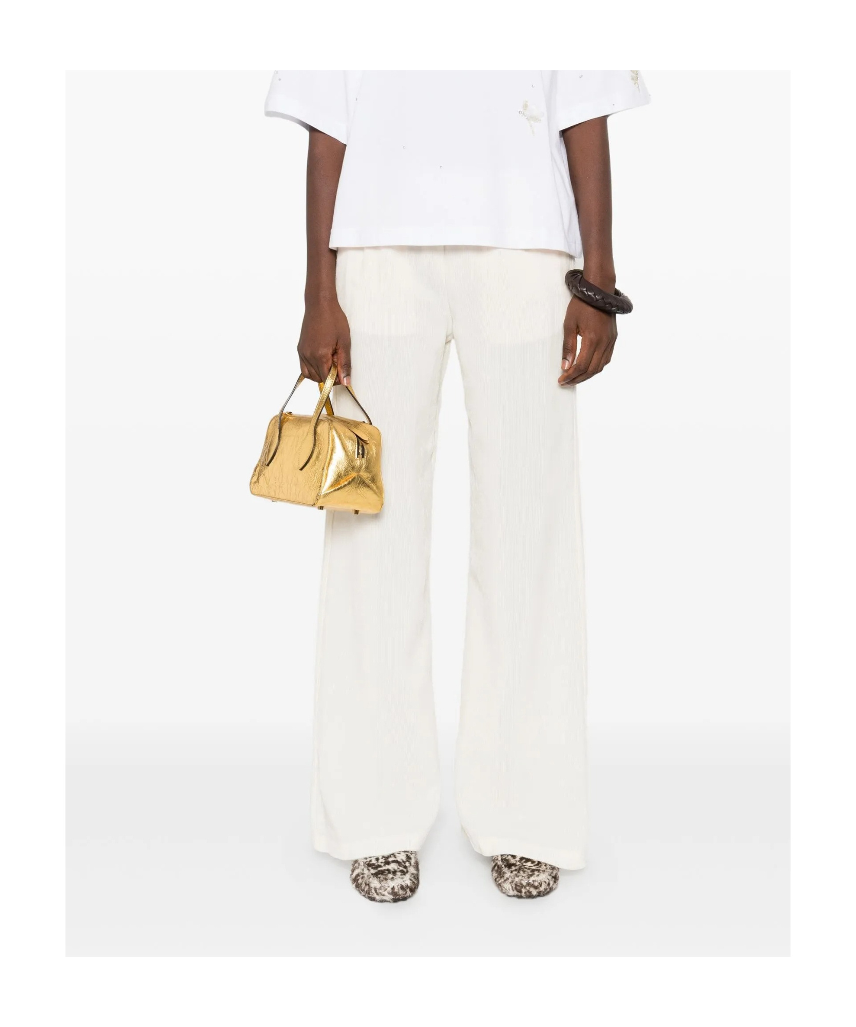 Forte Forte Wide-leg Casual Pants In White