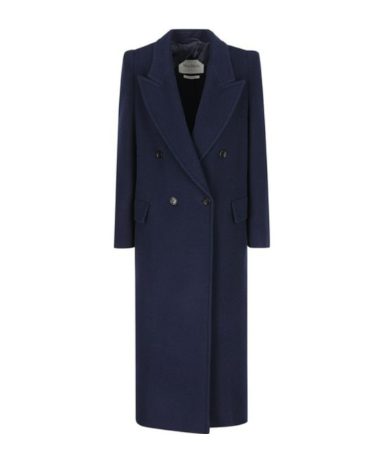 Max Mara 'albania' Virgin Wool Blend Coat In Black
