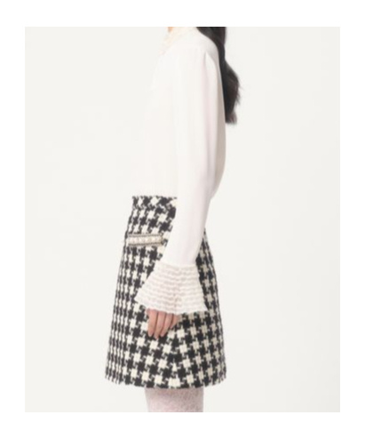 Valentino Chemisier En Georgette Femme Ivoire 36 In White