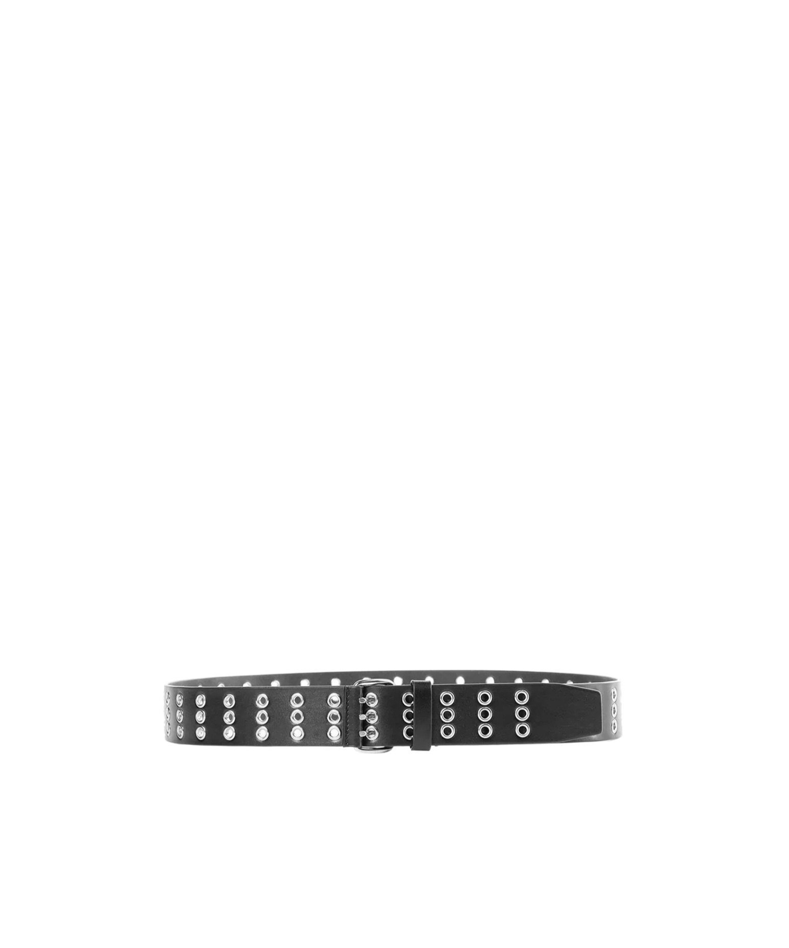 Ann Demeulemeester Eyelet-embellished Leather Belt In Black