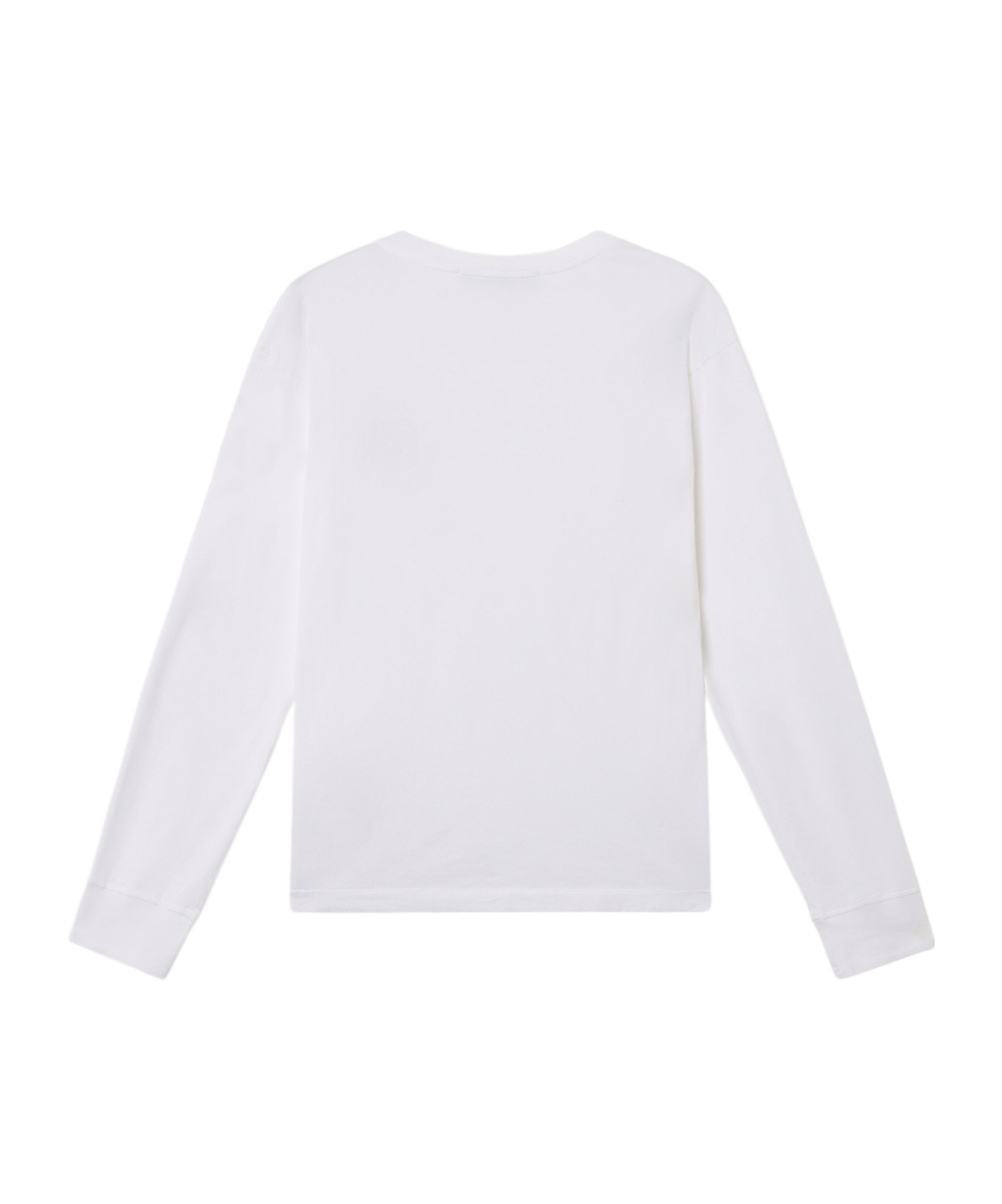 Stone Island Slim Fit Long Sleeve T-shirt With Compass Patch In White