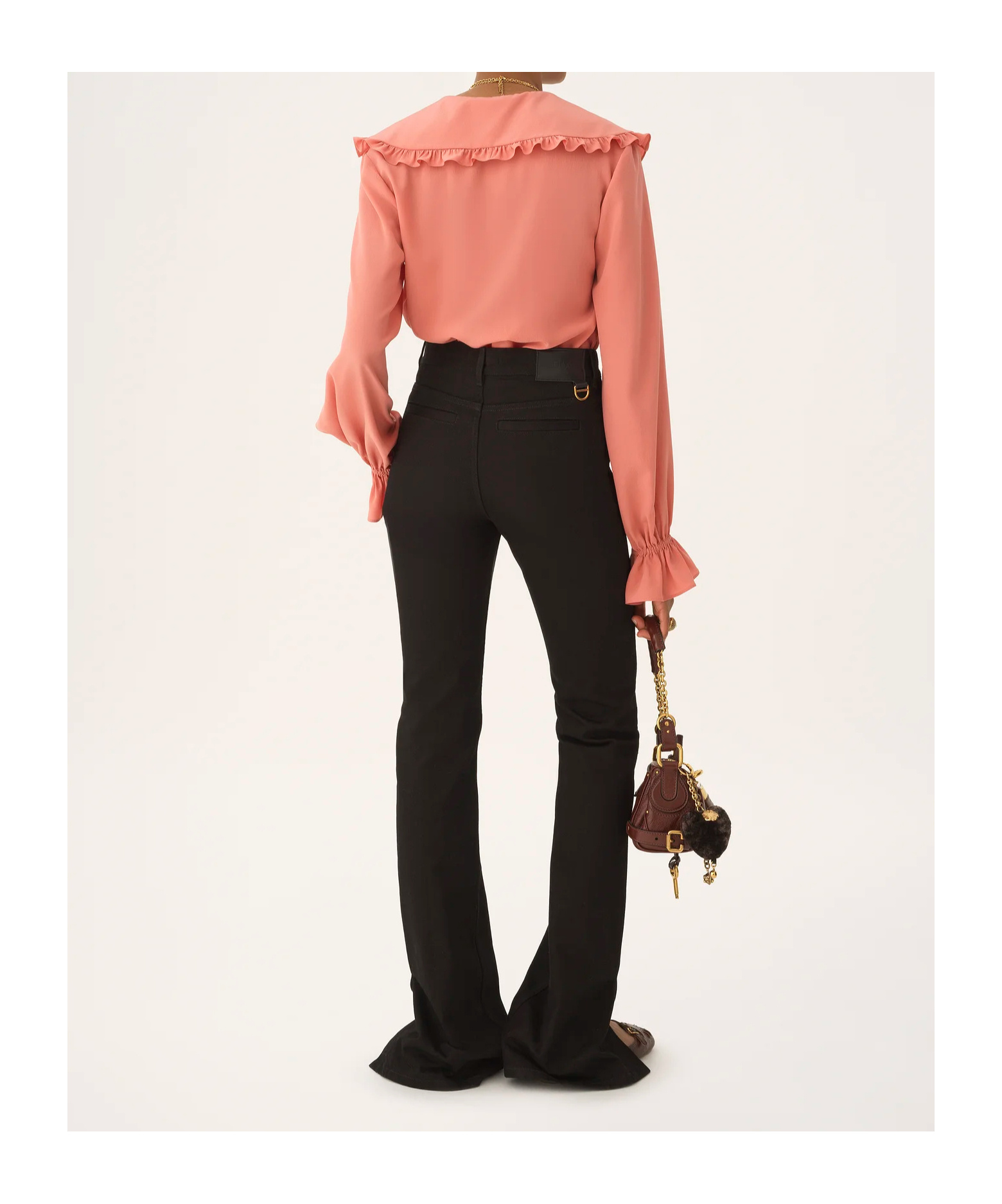 Chloé Belt Loop Jeans In Black