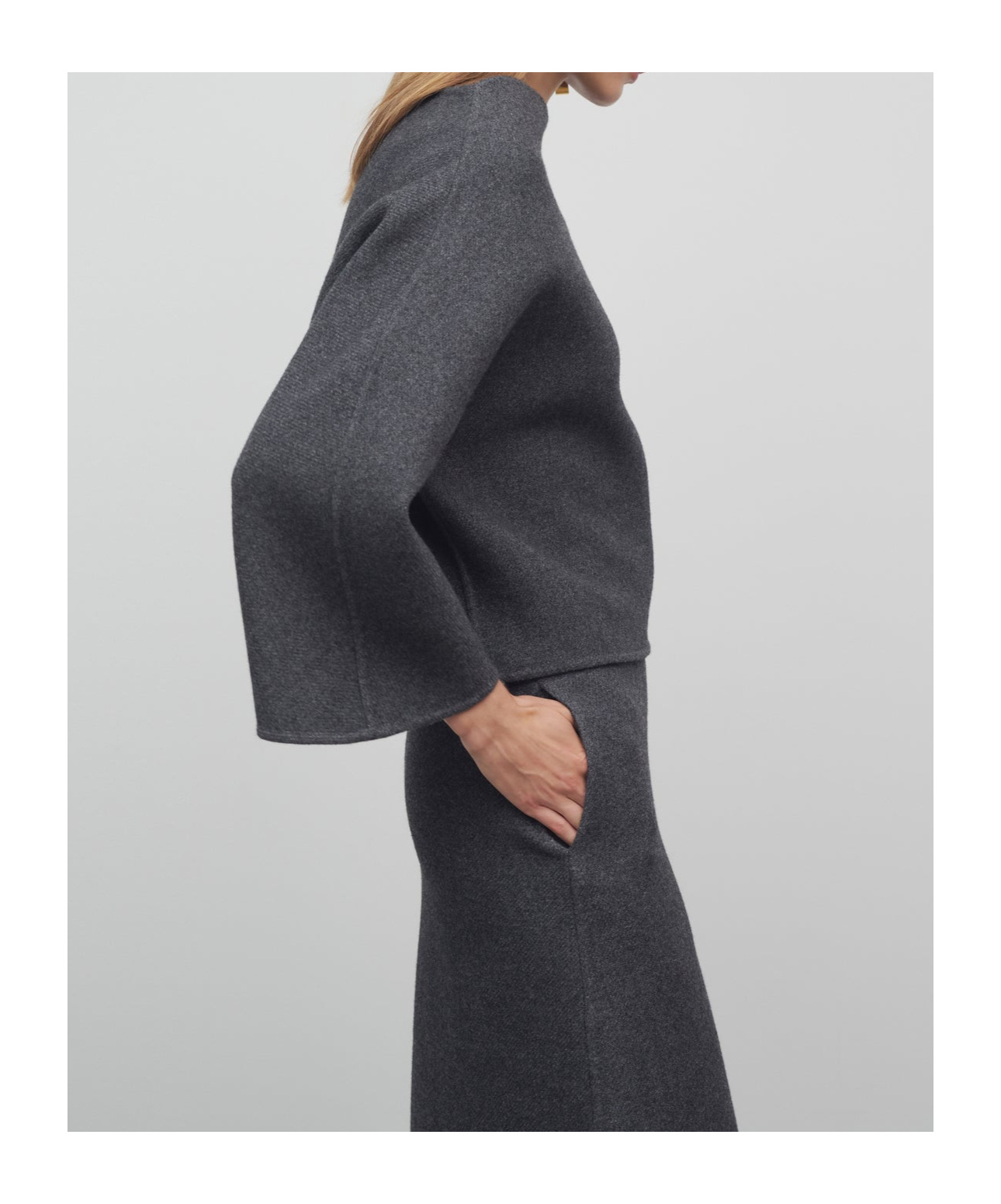 THE ROW WOOL ASYMMETRICAL TOP