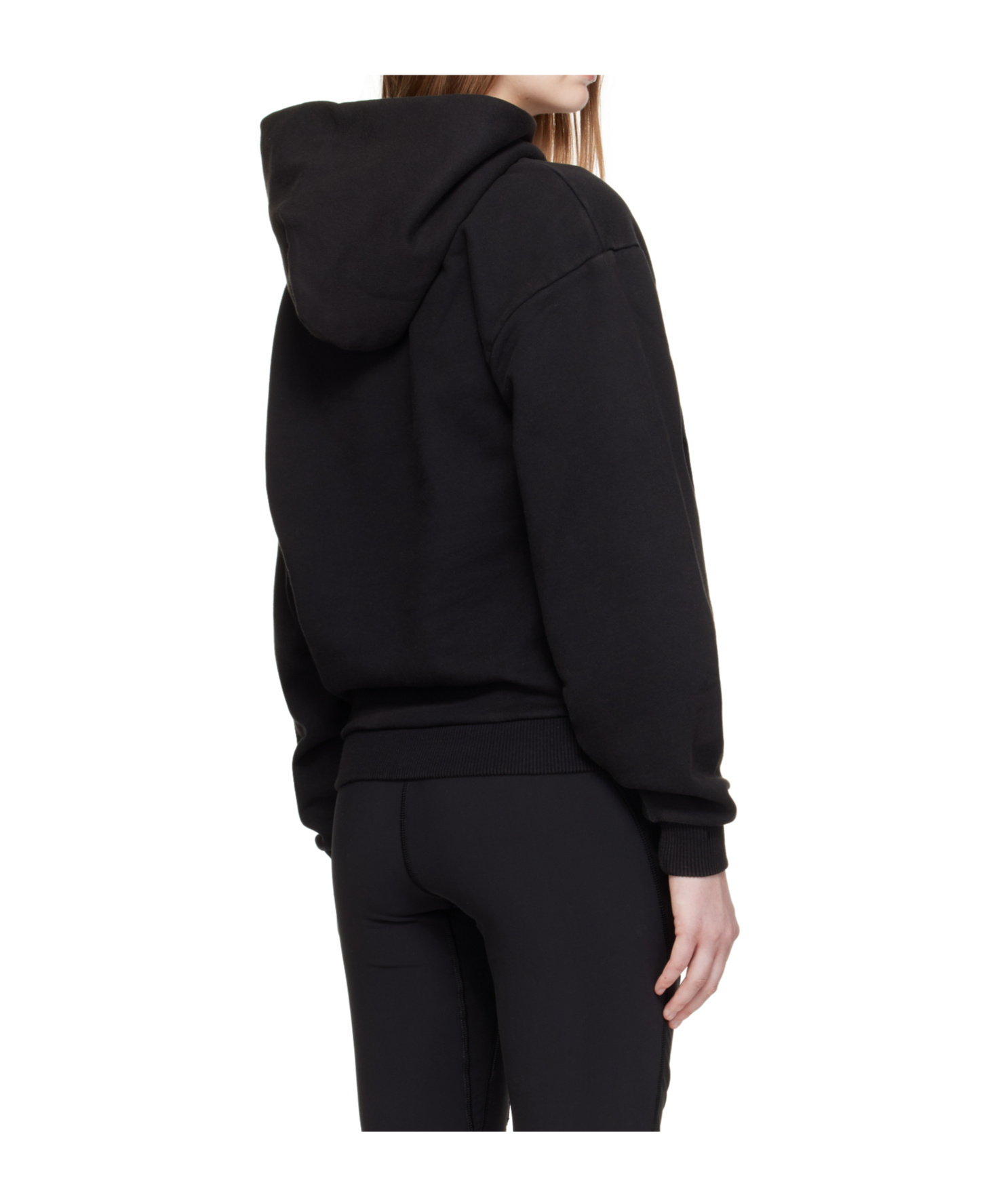 Coperni Graphic Print Hooded Cotton Sweatshirt In Black