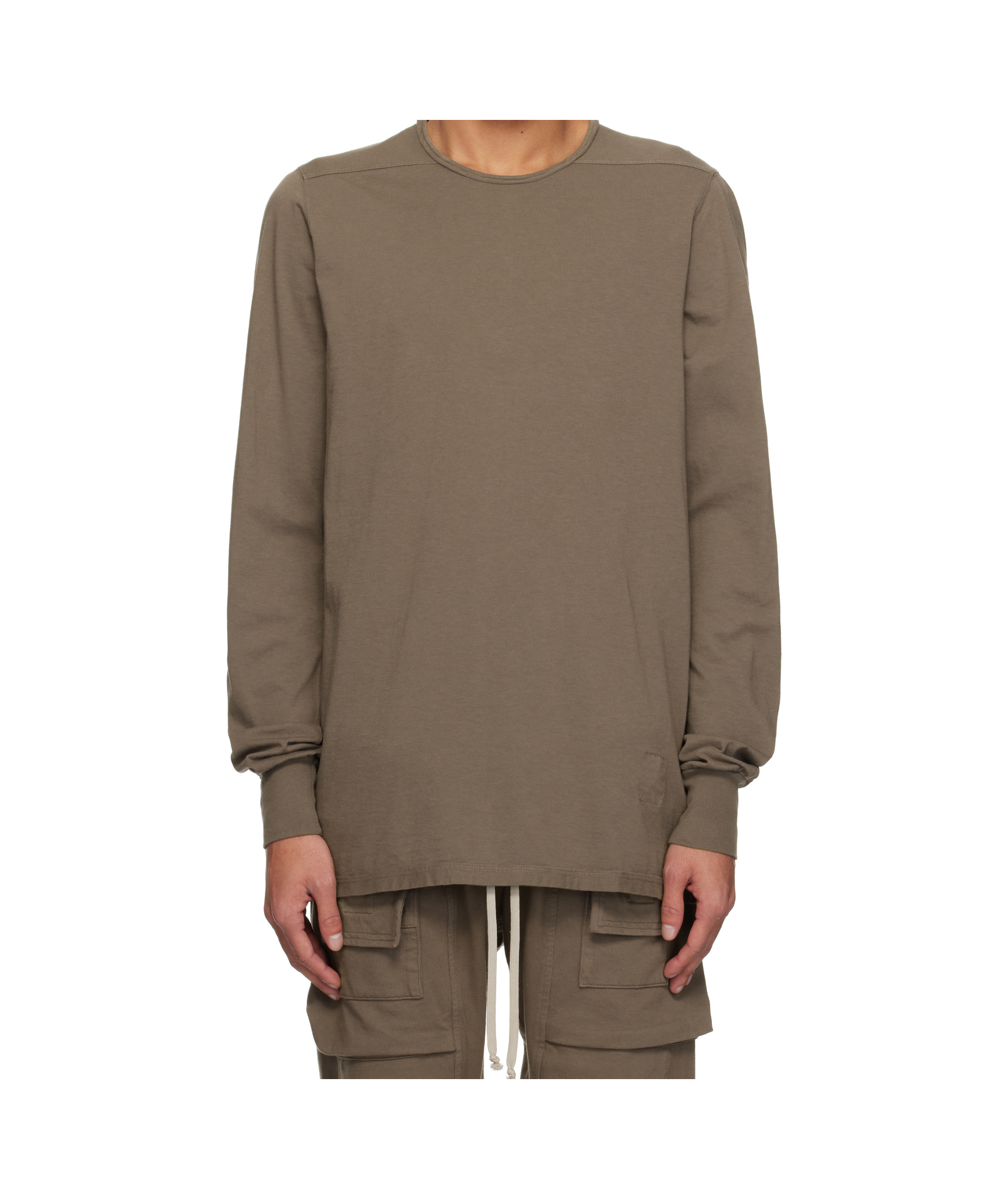 Rick Owens Drkshdw Gray Hollywood Level Long Sleeve T-shirt In Brown