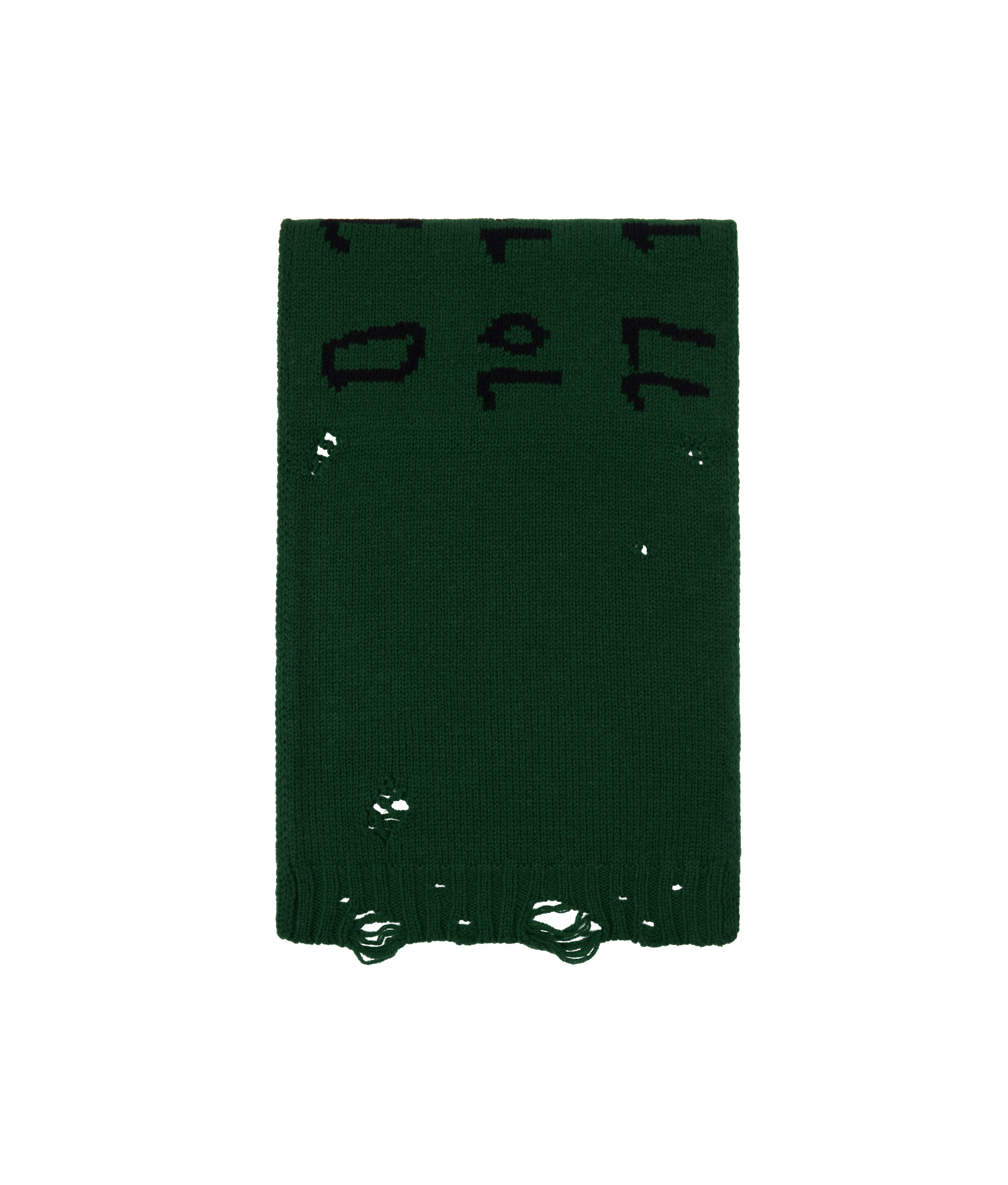 Mm6 Maison Margiela Green Numeric Scarf In Green