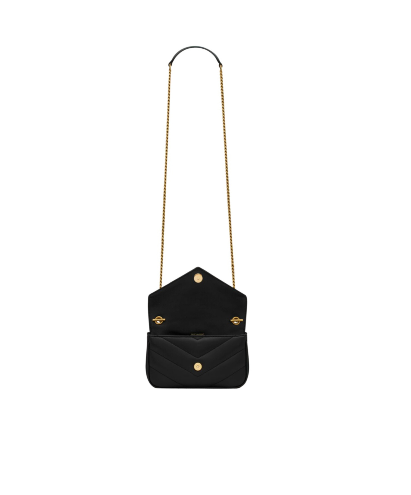 Saint Laurent Loulou Mini In Lambskin In Black