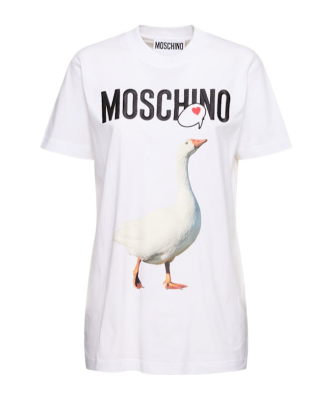 Moschino Classic Cotton T-shirts And Polos Collection In White