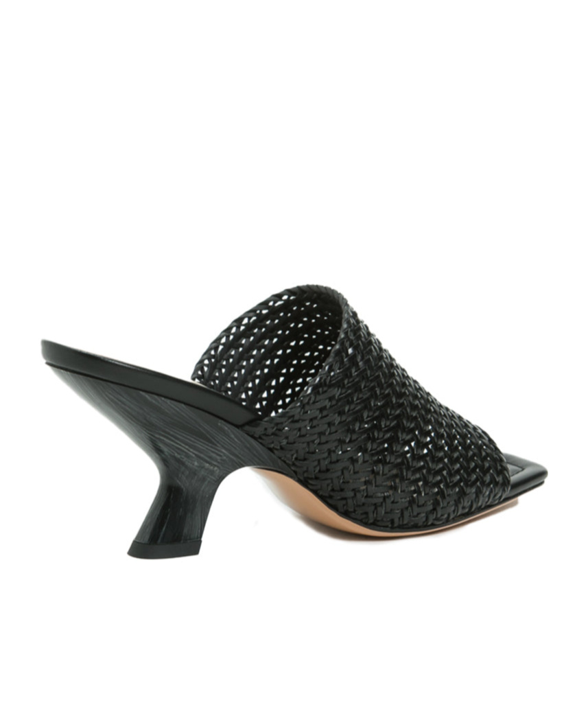 Shop Twinset 80mm Leather Mules In Black