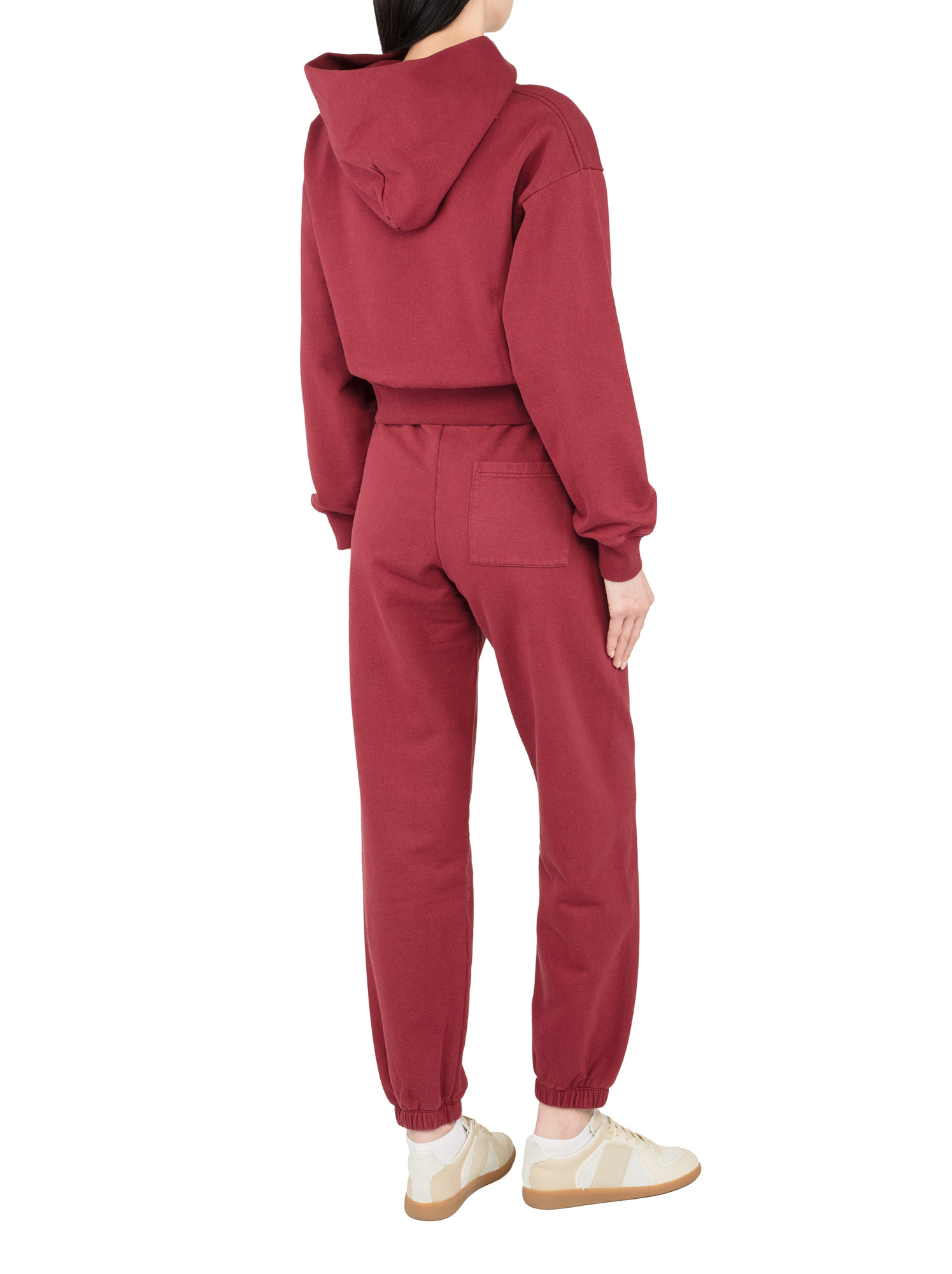 Sporty And Rich Long-sleeved Hooded Hoodie In Red