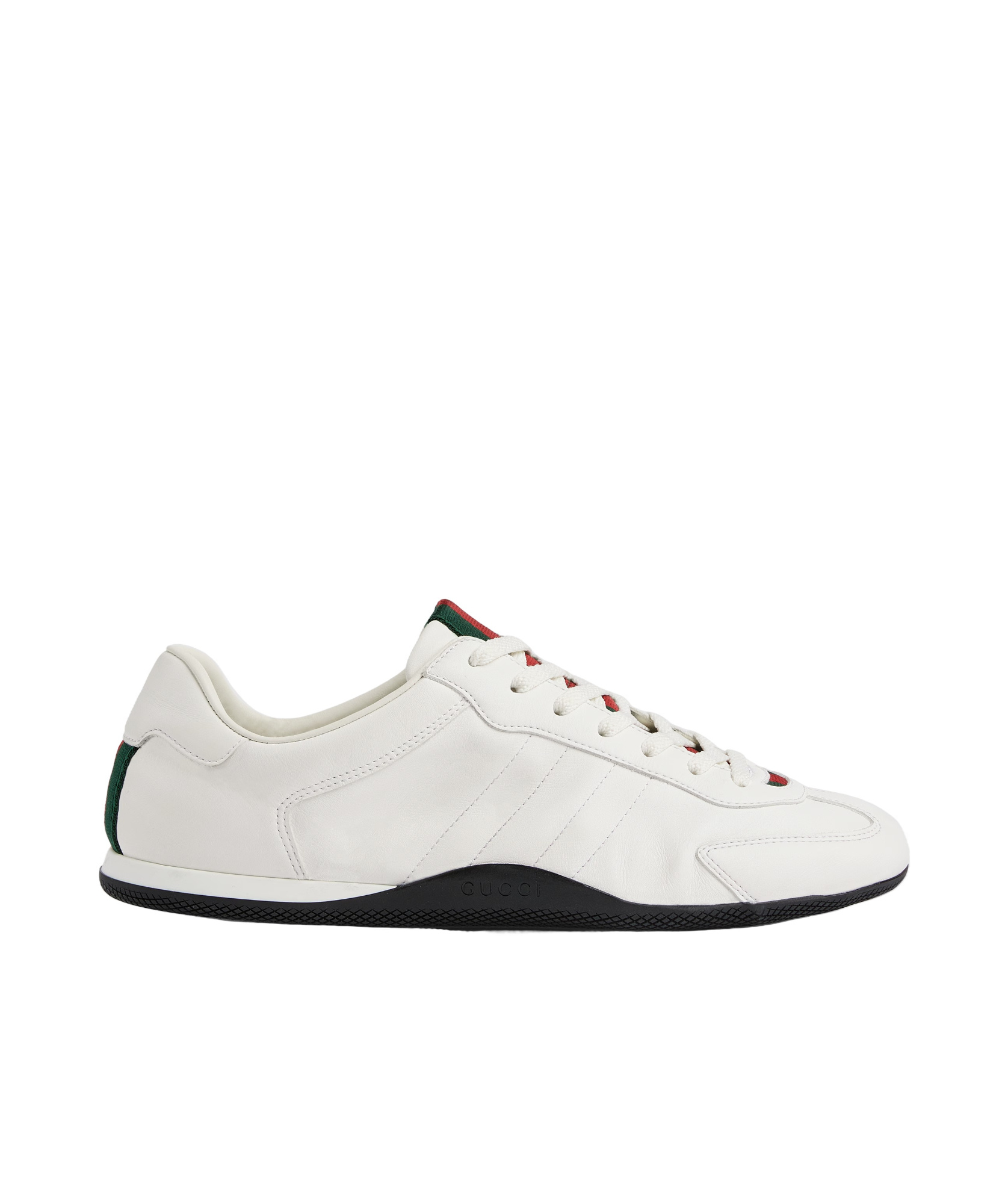 Gucci Shift Leather Sneakers In White