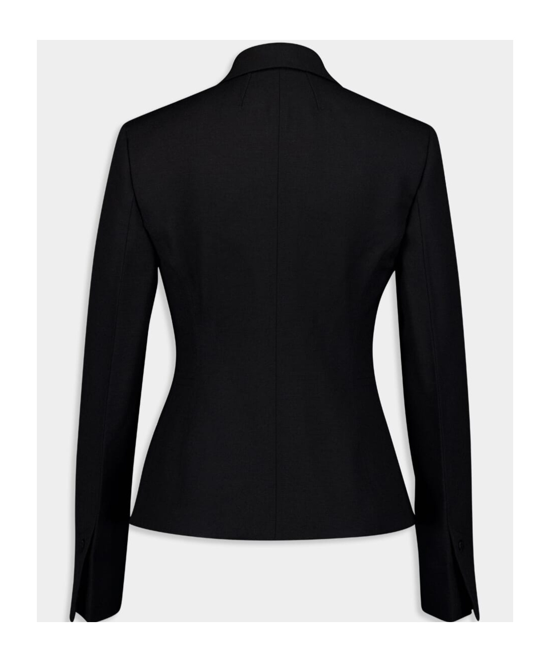 Ferragamo Wool Blazer Jacket With Cape Sleeves In Black